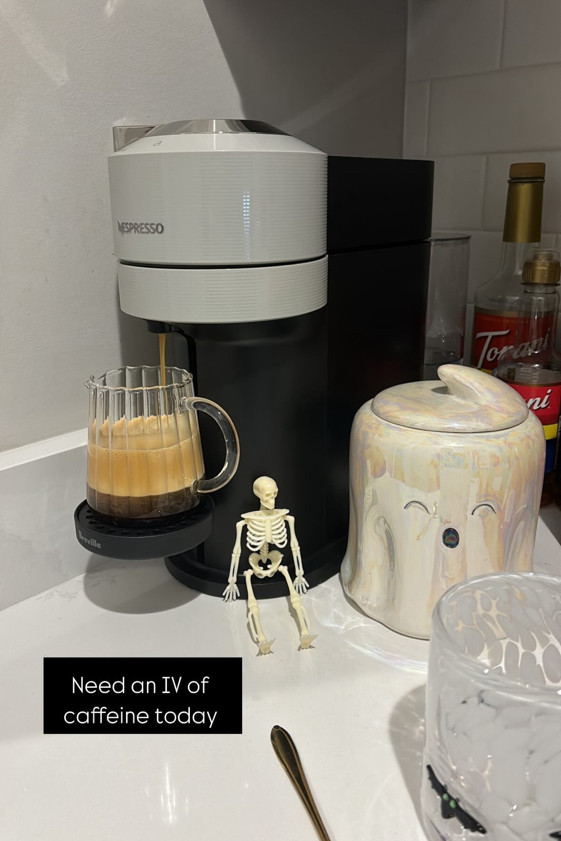 Coffee essentials. I can’t find a link to the ghost jar that I keep my Nespresso pods in, but I found a cute skull one! 

Coffee, Nespresso, espresso machine, home

#LTKHome #LTKHalloween
