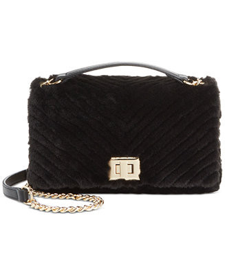 I.N.C. International Concepts Small Ajae Faux-Fur Shoulder Bag, Created for Macy's  - Macy's | Macy's