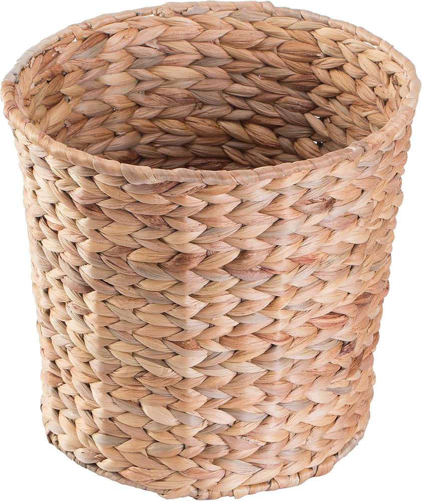 Vintiquewise Natural Water Hyacinth Round Waste Basket - for Bathrooms, Bedrooms, or Offices | Amazon (US)