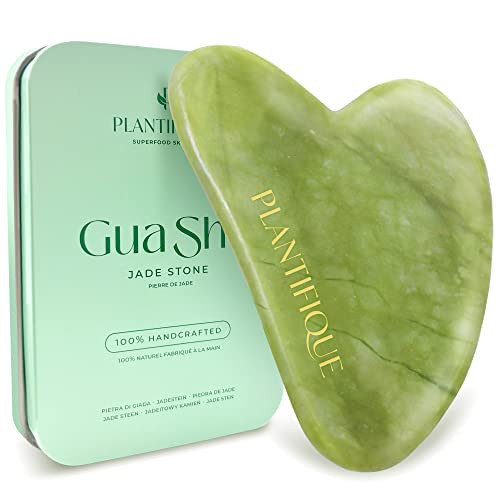 PLANTIFIQUE Gua Sha Facial Tools | Gifts | Massage Tool | Jawline Sculptor | Face Sculpting Tool for Your Skin Care Routine | Jade Guasha | Amazon (US)