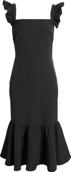 Ruffle Sleeve Midi Dress | Nordstrom