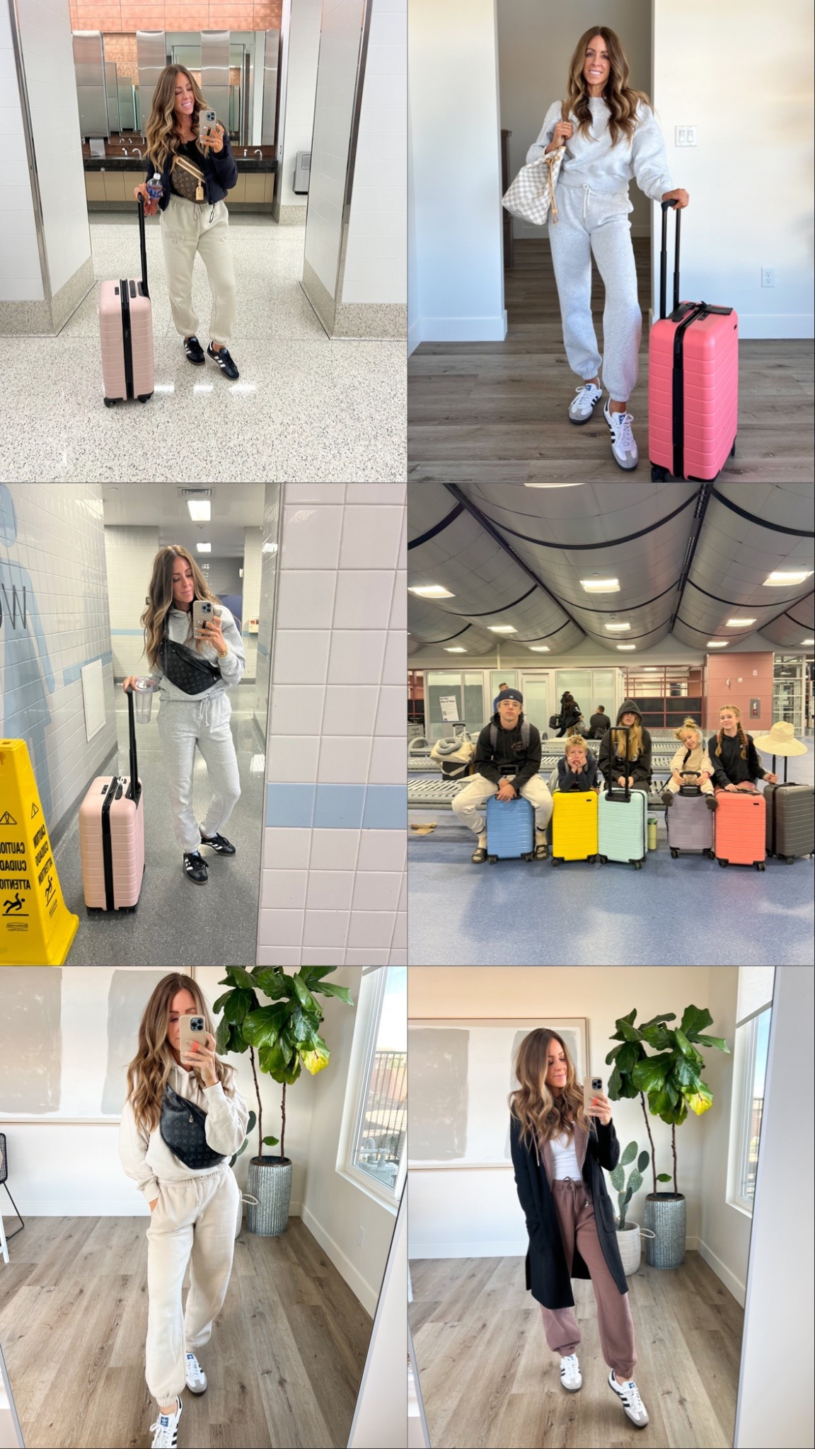 Linking all my travel essentials!!! Can’t go without my favorite suitcase, a comfy set, and adidas sneakers!