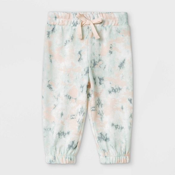 Grayson Mini Baby Girls' Tie-Dye Pull-On Pants - White | Target