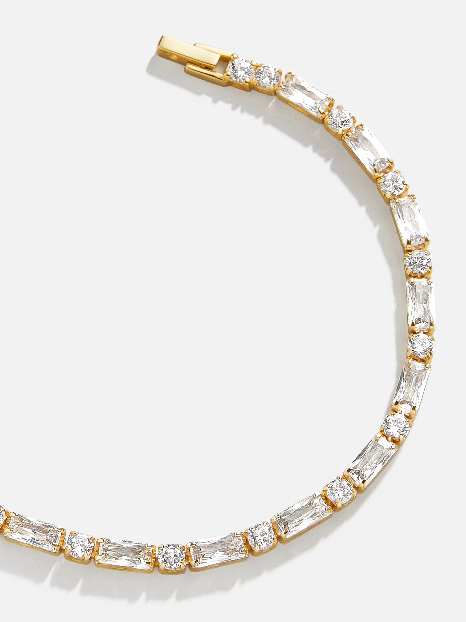 Kerri 18K Gold Tennis Bracelet - Clear/Gold | BaubleBar (US)