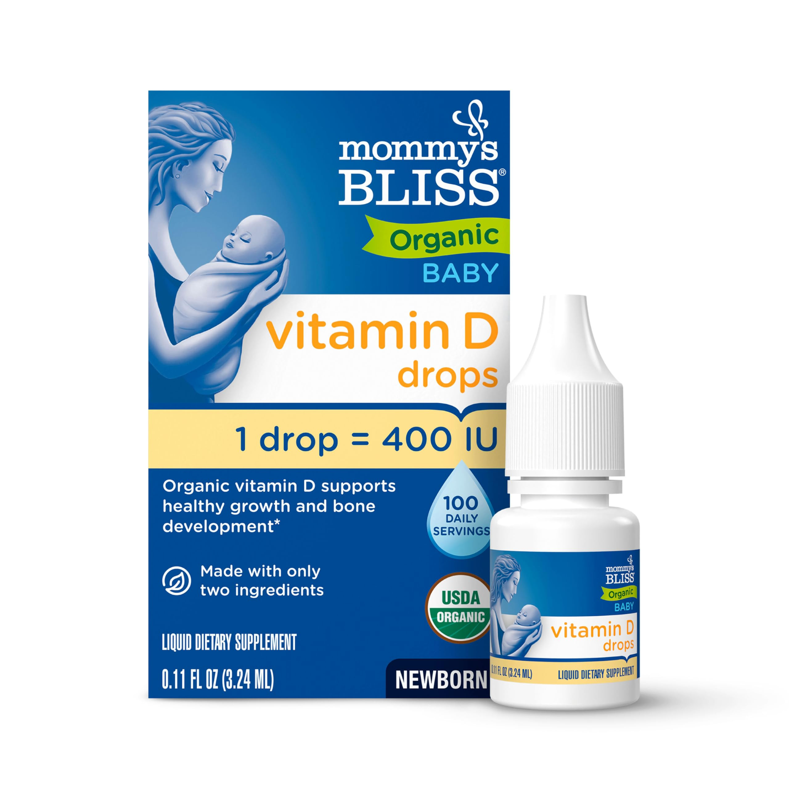 Mommy's Bliss Organic Baby Vitamin D Drops | Promotes Healthy Growth and Bone Development | Age N... | Amazon (US)