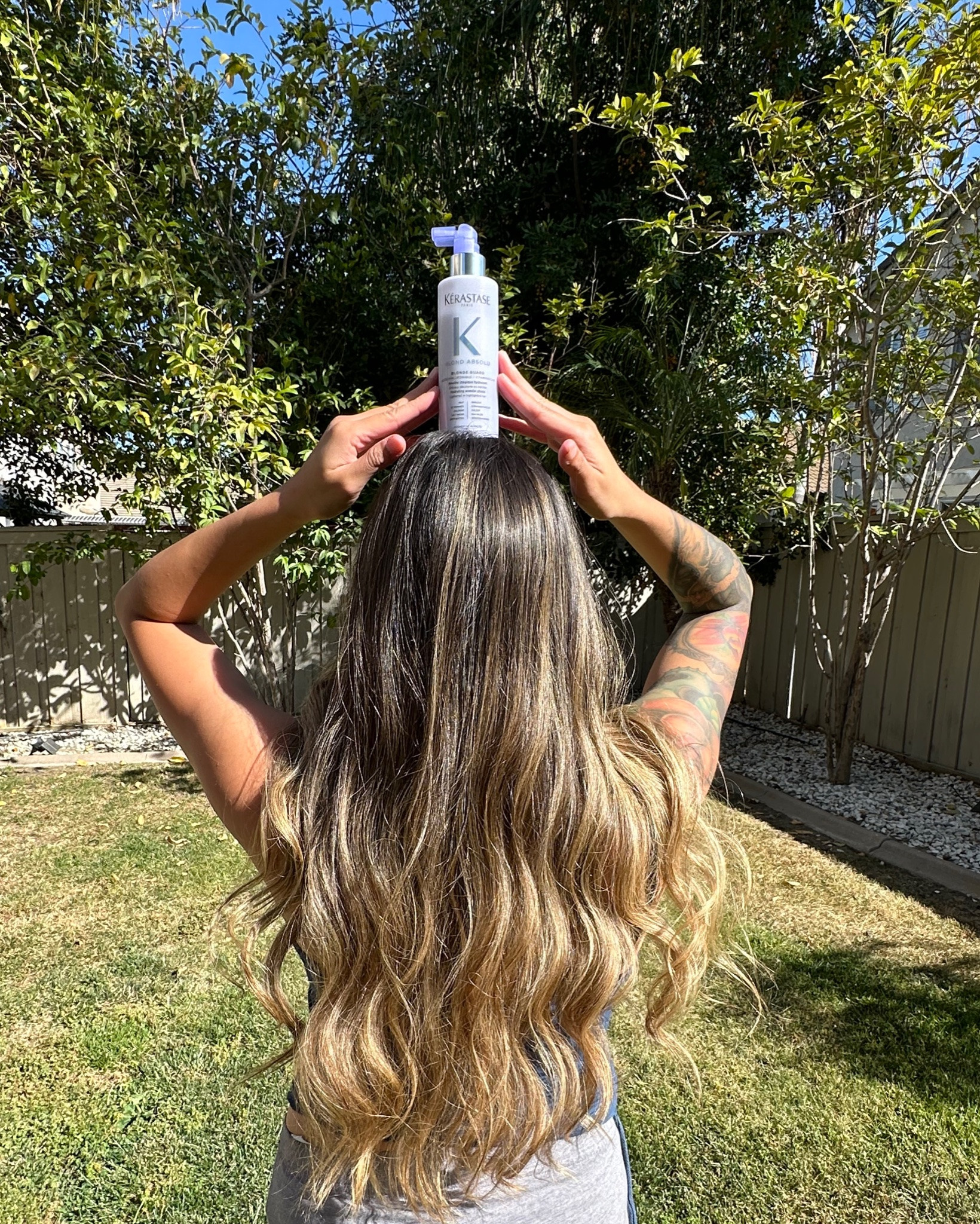 The Kerastase Blonde Guard is my holy grail this summer! It keeps my blonde, BLONDE (not orange) and I get that all in one protection! 
-heat 
-UV 
-Chlorine
-dehydration 
-salt water 
No tackiness and a nice scent
My balayage hair LOVES this 

This is THE product of the summer ☀️ and I will be spritzing my hair all szn long! 

 #Kerastase #BlondGuard #BlondAbsolu

#LTKBeauty #LTKSeasonal