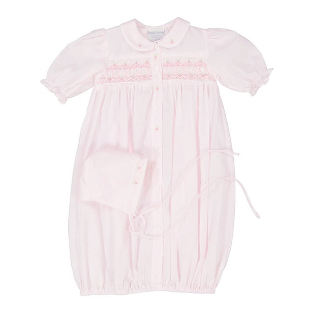 Ribbon Smocked Take Me Home Gown with Bonnet | Feltman Brothers