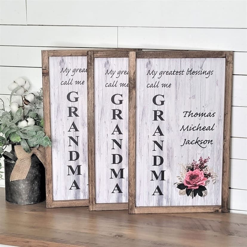 Grandma or Grandpa Wood Signs | 6 Designs | Jane