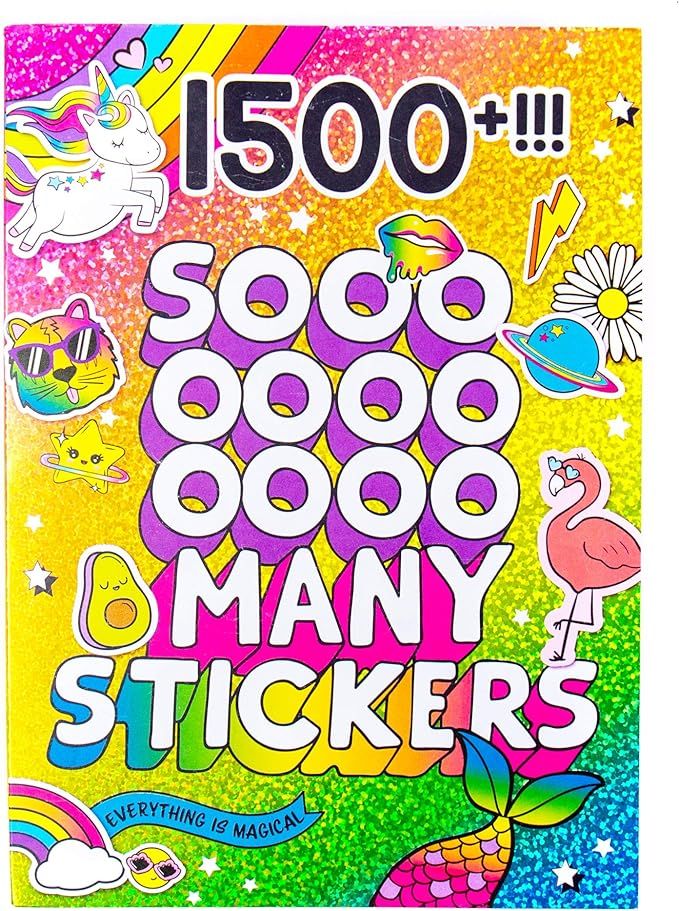 Just My Style 1500+ Stickers, Kawaii Y2K Sticker Book with Positivity Quotes, Sweet Treats, Unico... | Amazon (US)