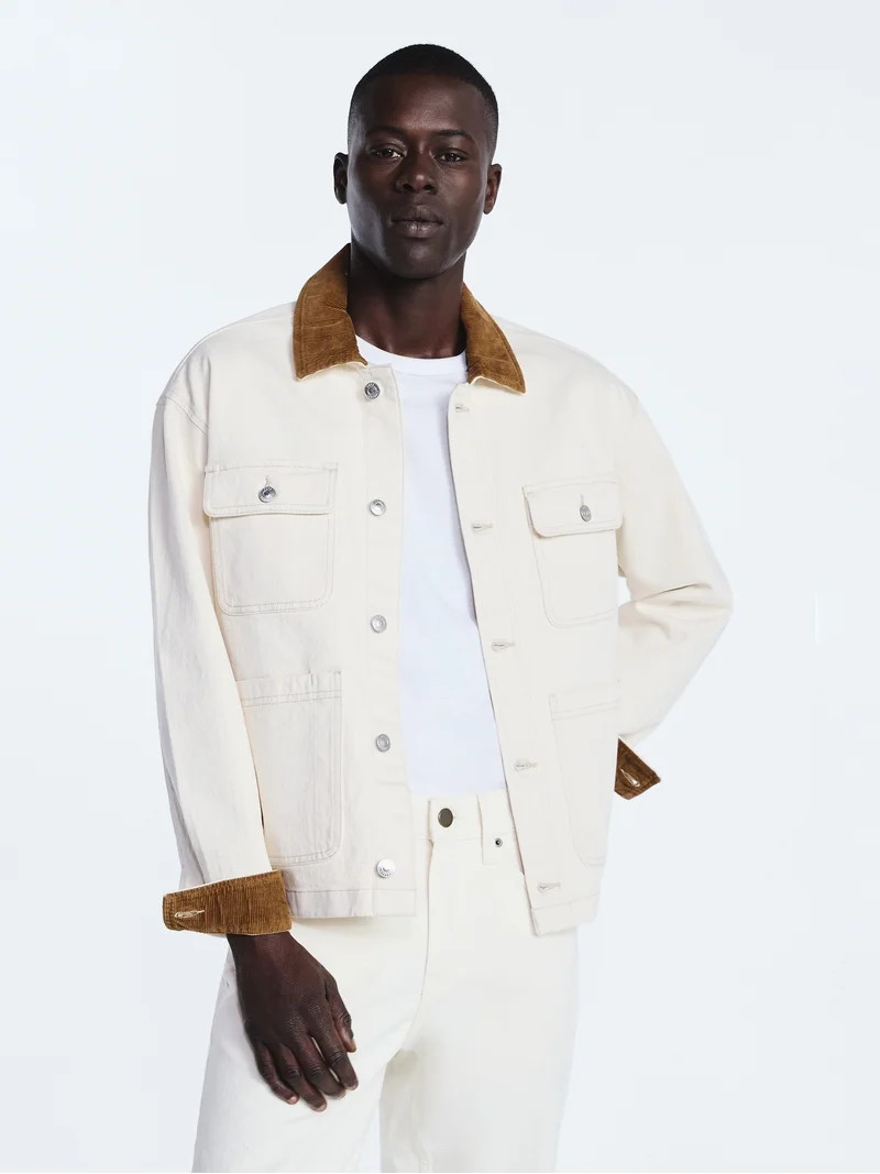 Free Assembly Men's Chore Jacket with Long Sleeves, Sizes S-3XL | Walmart (US)