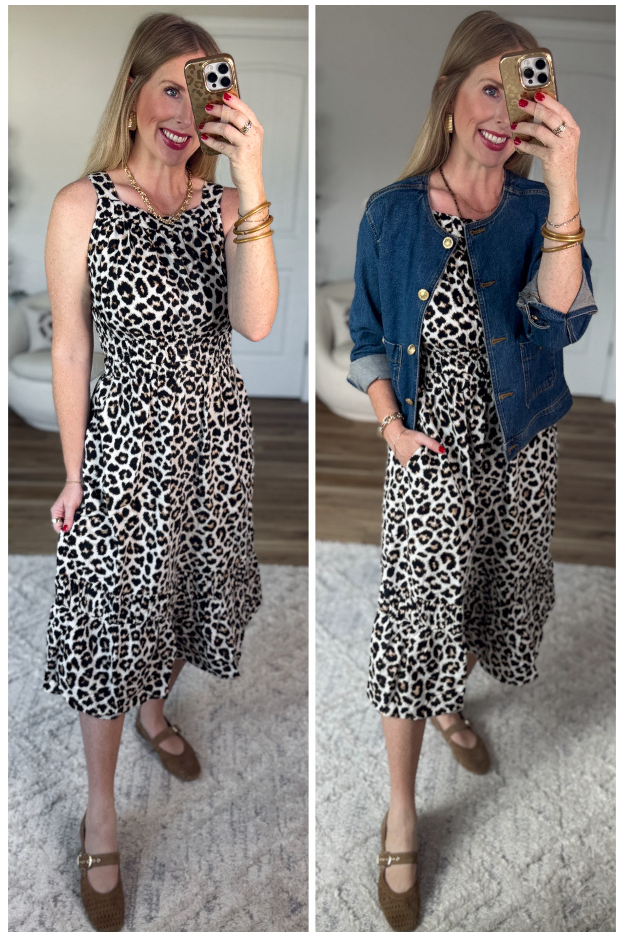 2 ways to style this leopard midi dress from Walmart!

#LTKootd