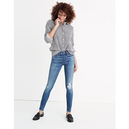 9" High-Rise Skinny Jeans in Allegra Wash: Rip and Repair Edition | Madewell
