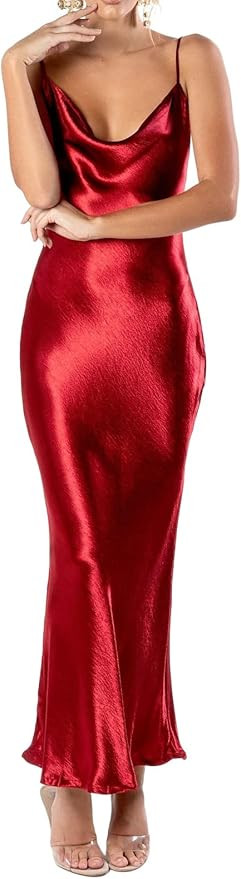 ZAFUL Womens Halter Neck Evening Gowns, Sexy Elegant Evening Long Dress for Party Formal Wedding ... | Amazon (US)