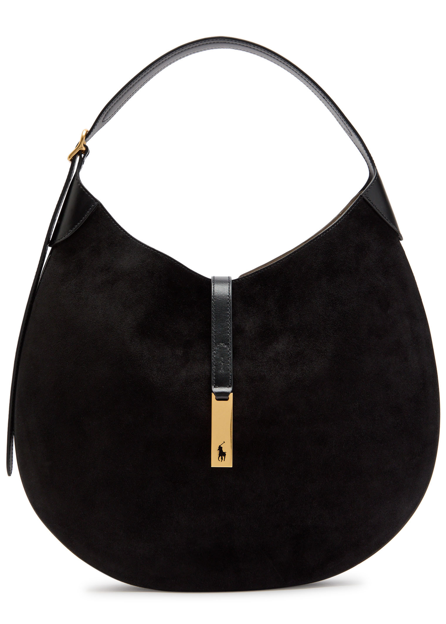 Leather-trim suede shoulder bag | Harvey Nichols