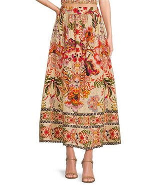 A Loves A Floral Printed A-Line Coordinating Maxi Skirt | Dillard's | Dillard's