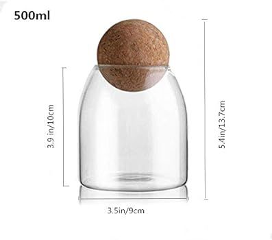 Piscepio Glass Jar with Wood Lid Ball Jar Small Food Storage Container Clear Candy Jars Canister ... | Amazon (US)