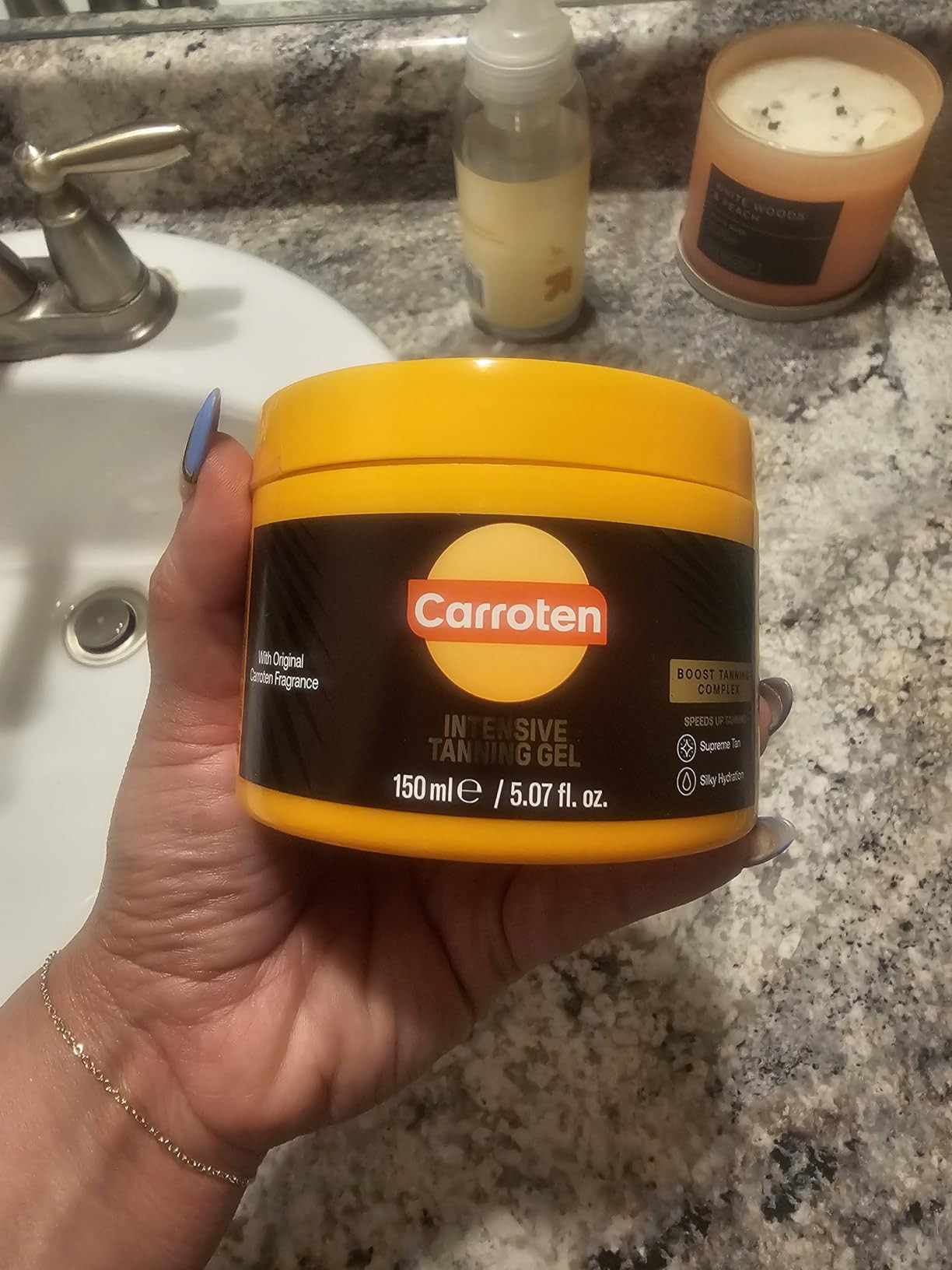 Carroten Intensive Tanning Gel | Browning Tan Accelerator | Non-Greasy, Water-Resistant with Carrot and Coconut Oil | Vitamin A & E For Moisture & Hydration | Made in Greece | 5 Fl Oz + Spatula | Amazon (US)