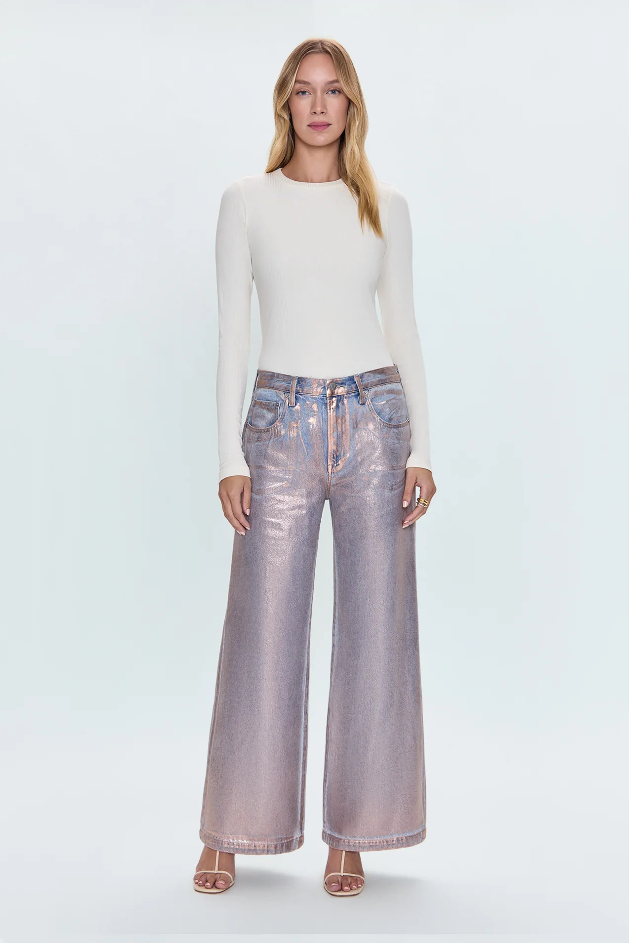 Jadyn Low Slung Palazzo - Tinsel | Pistola Denim