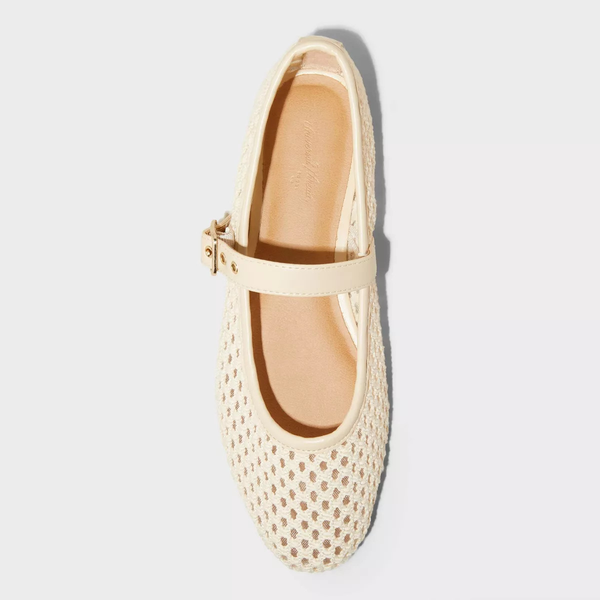 Women's Sylvia Woven Mary Jane Ballet Flats with Memory Foam Insole - Universal Thread™ Cream 1... | Target