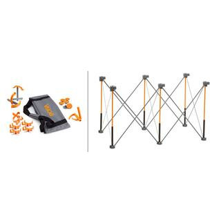 30 in. x 24 in. x 48 in. Steel Centipede Work Support Sawhorse with Exclusive Accessories | The Home Depot