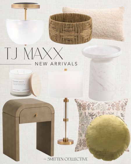 Tj Maxx new arrivals! This includes this gorgeous night stand, throw pillows, marble side table, candle, basket, pendant light, and table lamp. 

tj maxx, new arrivals, tj maxx decor, home decor, tj maxx throw pillows, trending, home decor inspiration, spring home decor, summer home decor, modern home decor, home refresh, table lamp, bedroom decor, throw pillows 

#LTKstyletip #LTKhome #LTKSeasonal