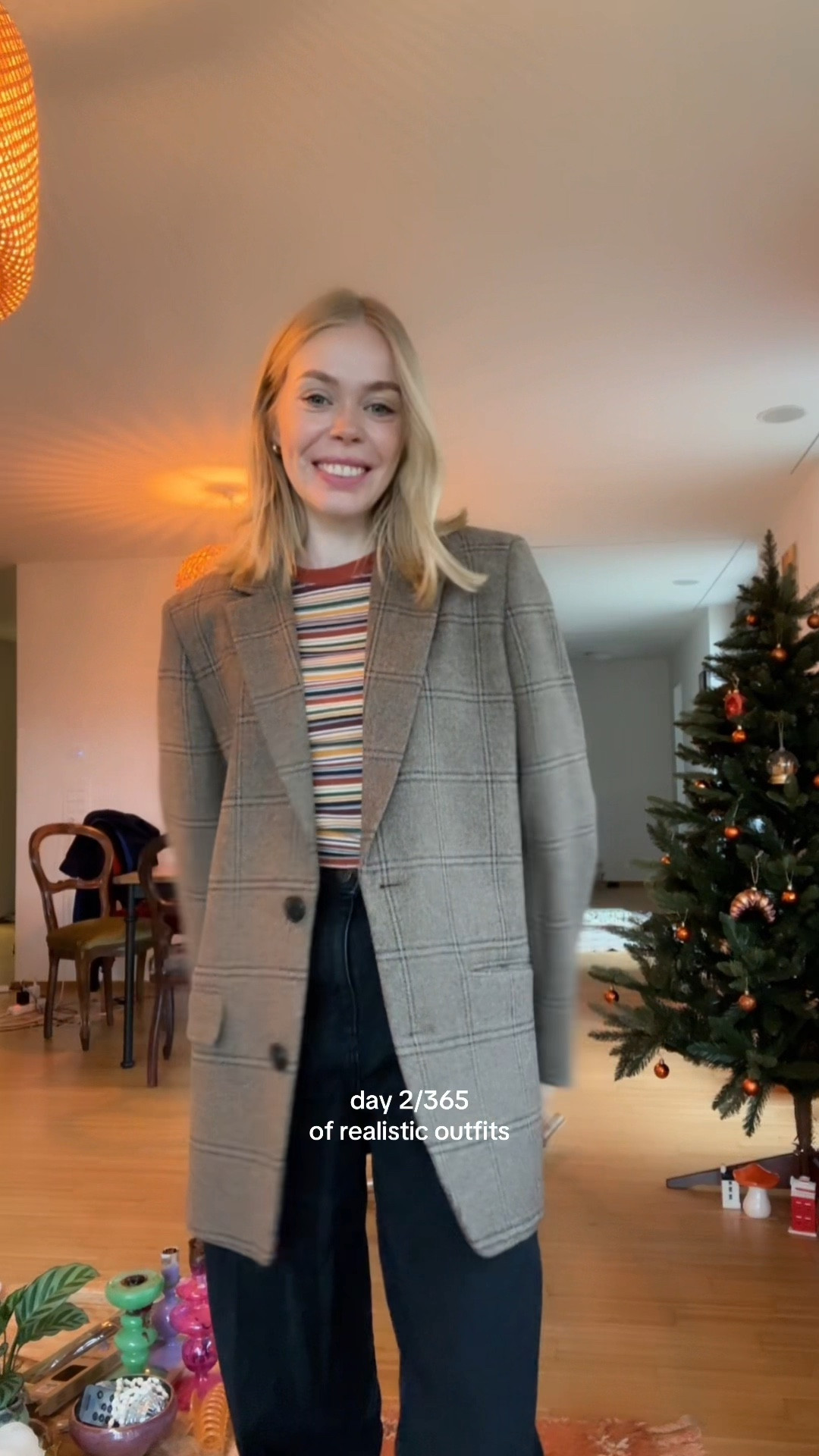 day 2/365: keeping it real with this mix of comfy + polished ✨ checkered blazer for that structured vibe, a pop of color to brighten the day, black jeans keeping it classic, and birks bc we’re all about the cozy 🥰

#LTKwinter #LTKworkwear #LTKeurope