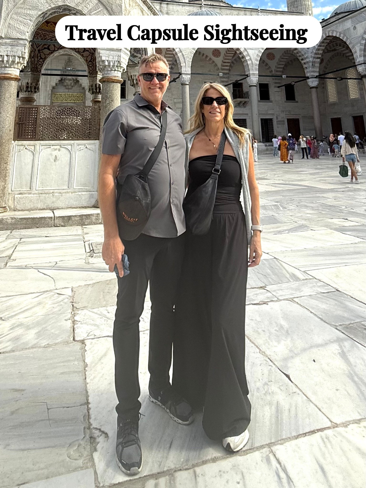 This is a look from my 21 day travel capsule.  The jumpsuit is so comfortable and chic.  It was a great item  to bring, went from daytime to nighttime so easily 

#LTKTravel #LTKOver40