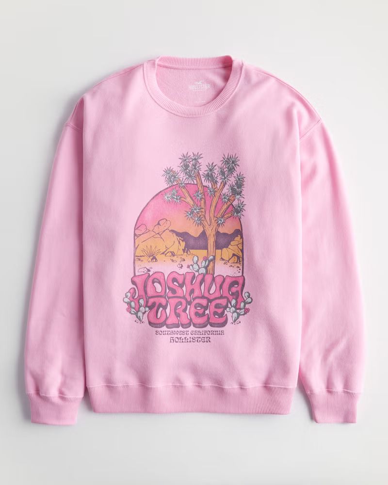 Women's Print Graphic Crew Sweatshirt | Women's Tops | HollisterCo.com | Hollister (US)