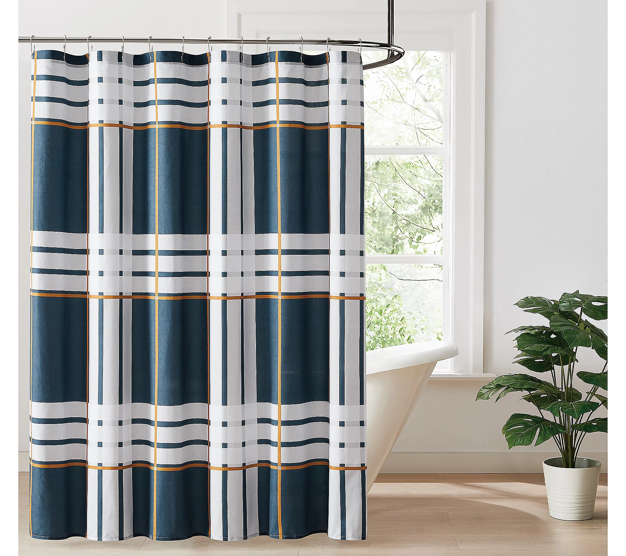 Truly Soft Henry Plaid Shower Curtain | QVC