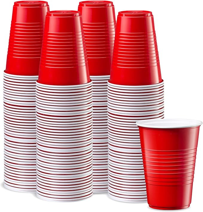 Comfy Package [16 oz. - 240 Count Disposable Plastic Red Cups, Party Drinking Cups for Events and... | Amazon (US)