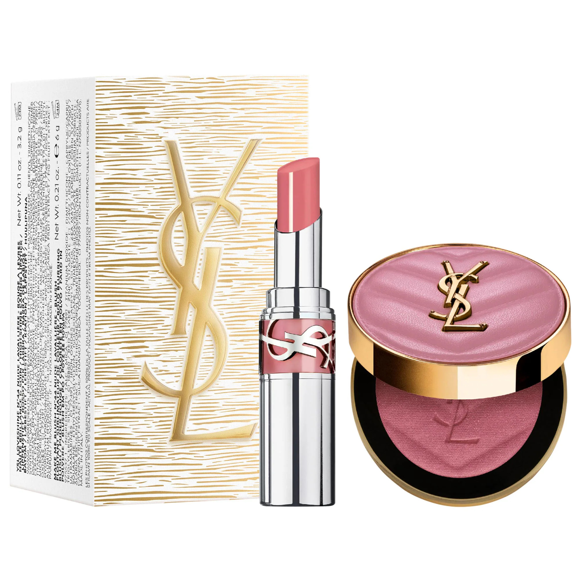Yves Saint Laurent YSL Iconic Pink Make Me Blush & Loveshine Lip Oil Stick Set | Sephora (US)