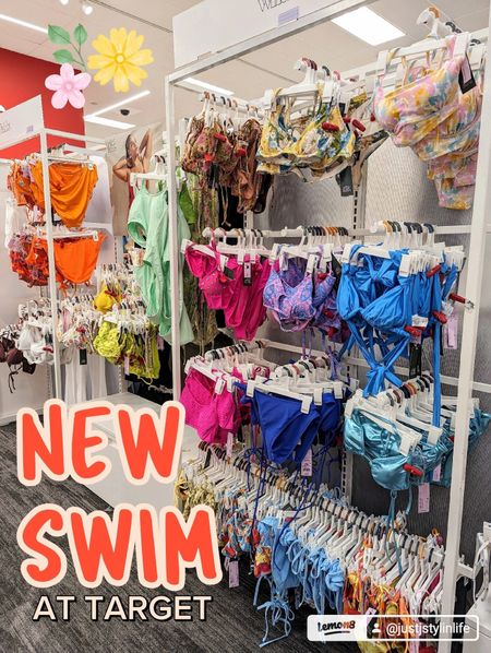 New swimwear at Target. 20% off! Floral swimsuit, bikini, orange print swim, swimwear, triangle bikini top.

#LTKfindsunder50 #LTKswim #LTKsalealert