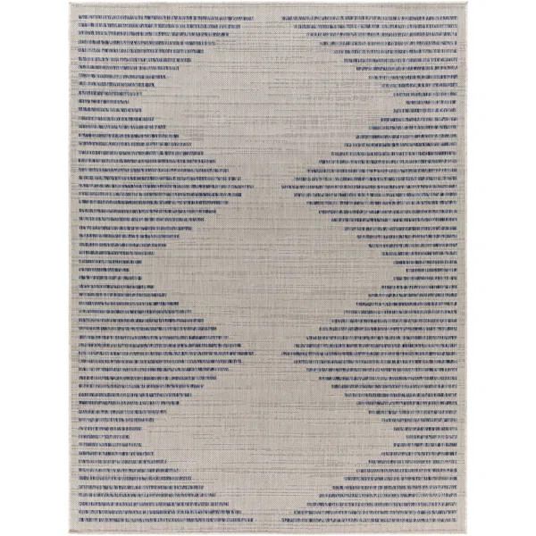 Corryn Striped  Machine Made Machine Woven Polypropylene Area Rug in Blue | Wayfair Professional