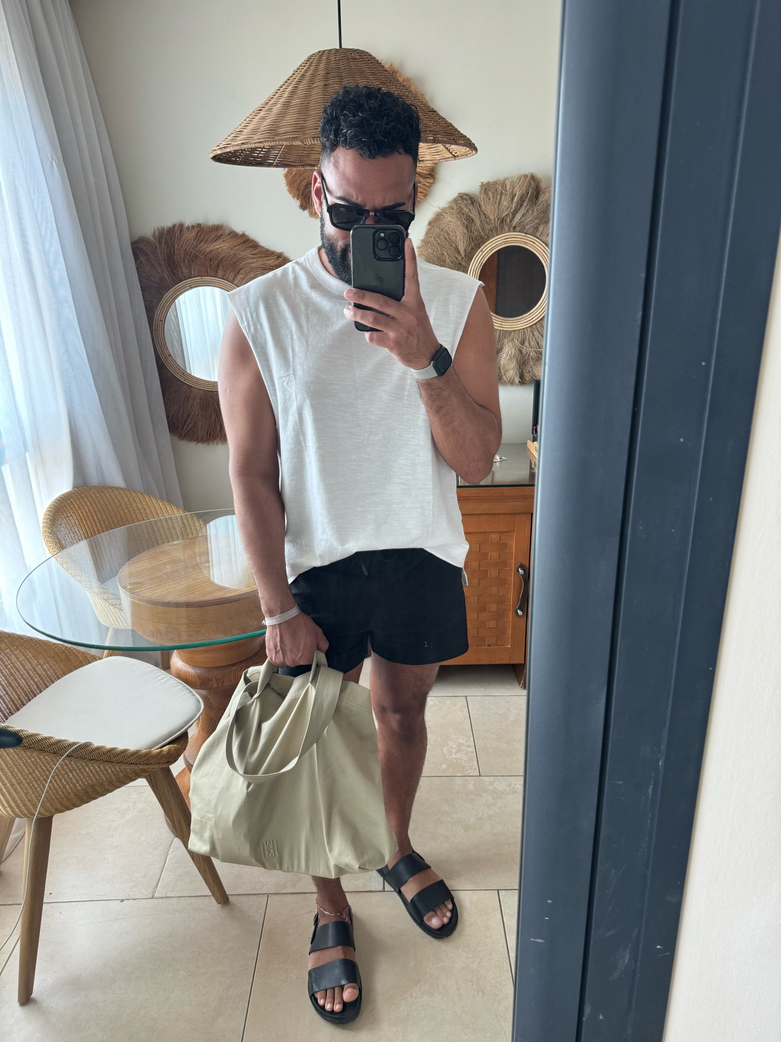 Let’s start thinking summer. 
The fit on these shorts are the best yet, so much movement and the best is just as good! 
I’m 5’11 
Size L in the vest but I like movement. 
Size M in the shorts 


#LTKstyletip #LTKswim #LTKmens