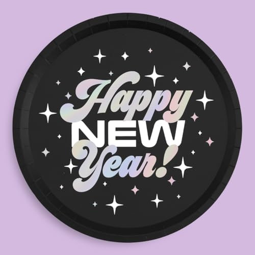 xo, Fetti New Years Eve 2024 Plates - 25 pk, 9" | NYE 2024 Party Decorations, Happy New Years Dis... | Amazon (US)