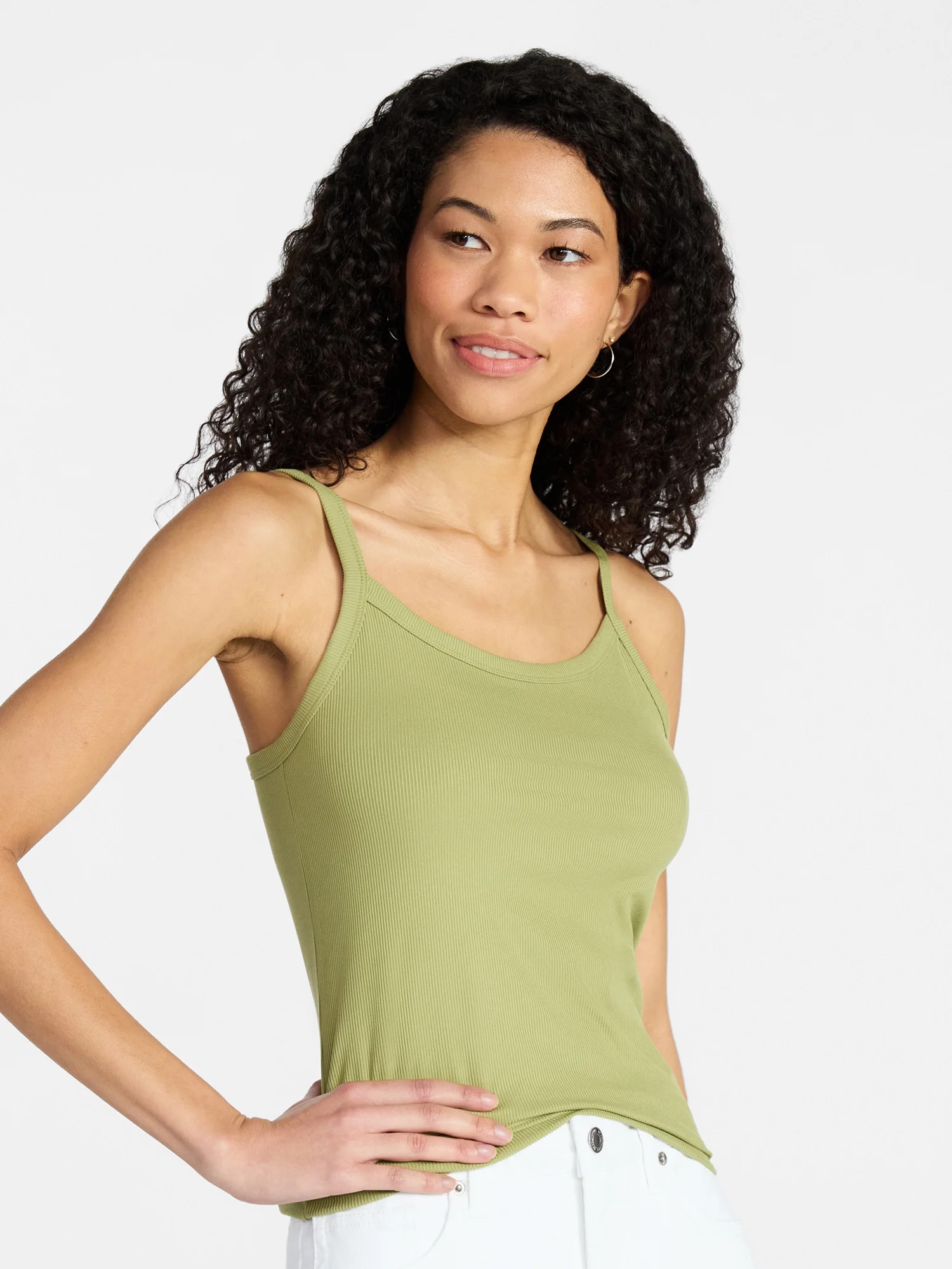 No Boundaries Ribbed Cami Top, Women's XXS-XXL | Walmart (US)