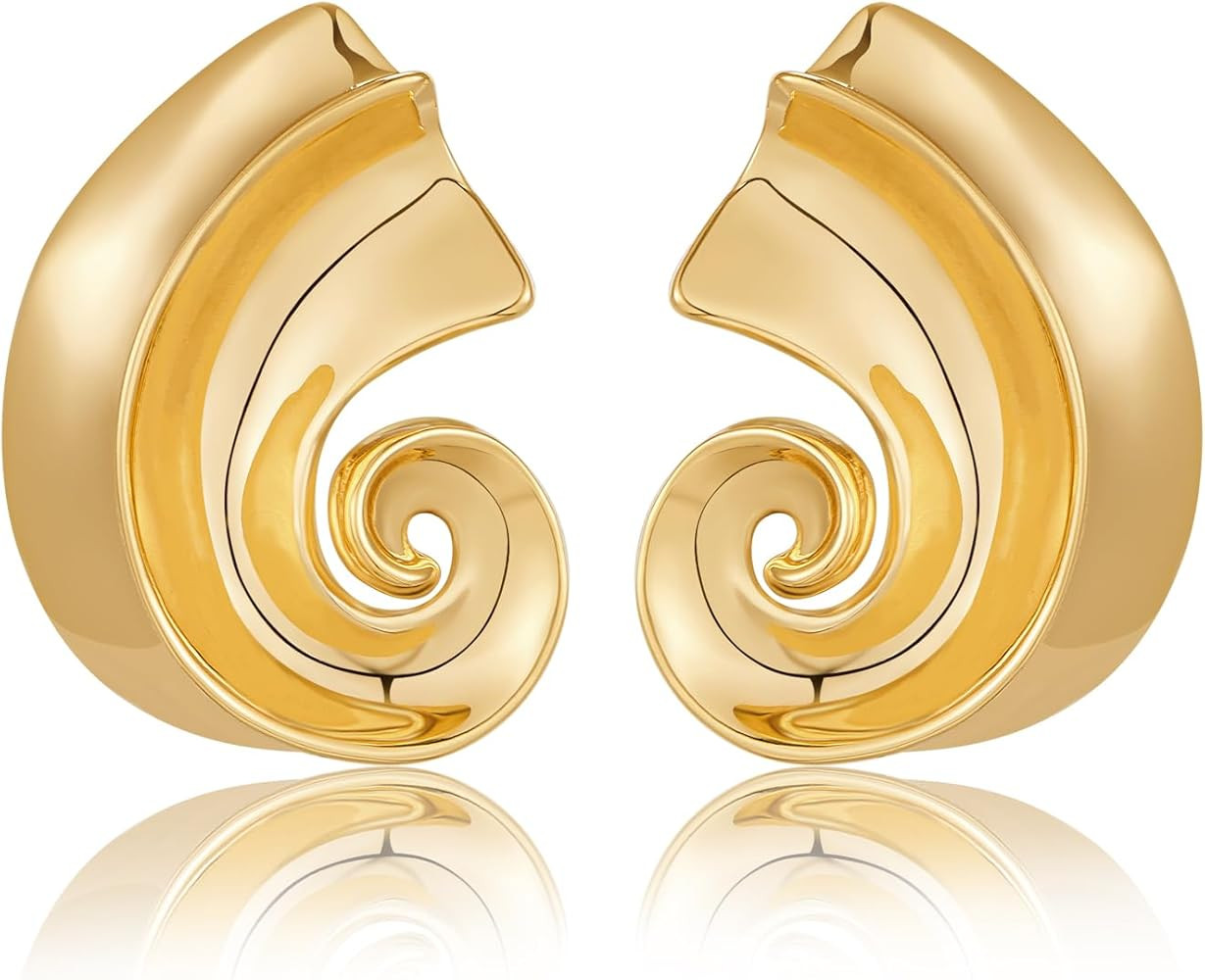 Gold Boho Ocean Earrings, Shell Earrings Seashell Stud Earrings Beach Jewelry Gifts for Women | Amazon (US)