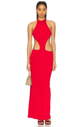 Ceren Ocak Cut-out Jersey Dress in Red from Revolve.com | Revolve Clothing (Global)