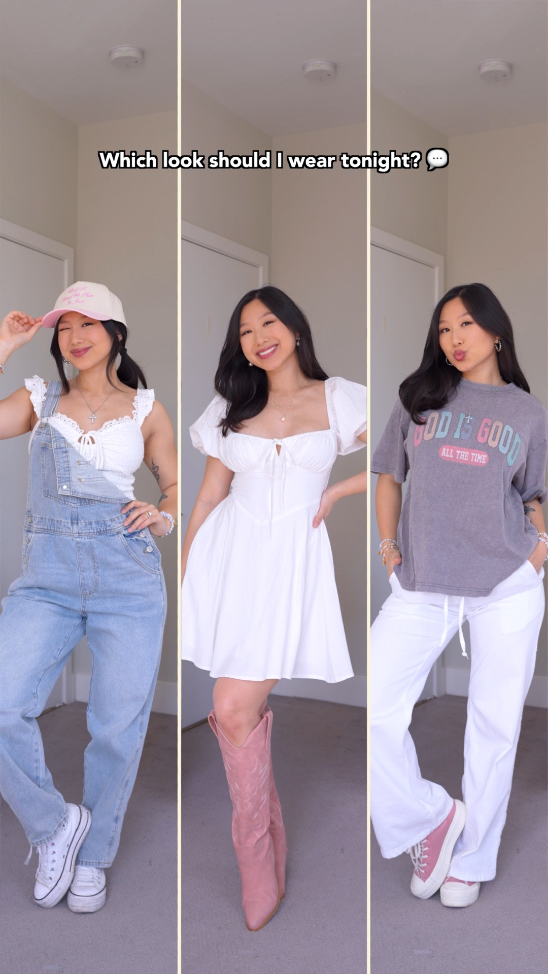 White Eyelet Top: size XS
Converse High Top Sneakers: 1/2-1 size down
White Puff Sleeve Mini Dress: size XS
Linking similar products

Summer outfit, how to style, style tips, outfit ideas, concert outfit, Christian fashion

#LTKSeasonal #LTKgrwm #LTKootd