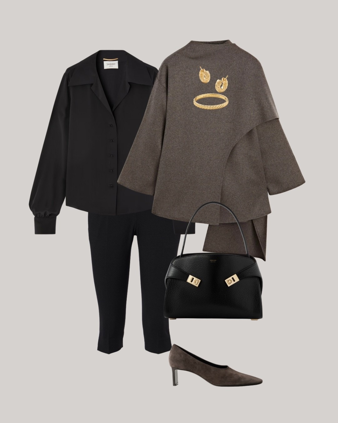 Chic and elegant in every detail. The Massimo Dutti coat paired with capri pants, pointed heels, and a black bag. A look Lily van der Woodsen herself could have stepped out in.

#LTKStyleTip #LTKItBag