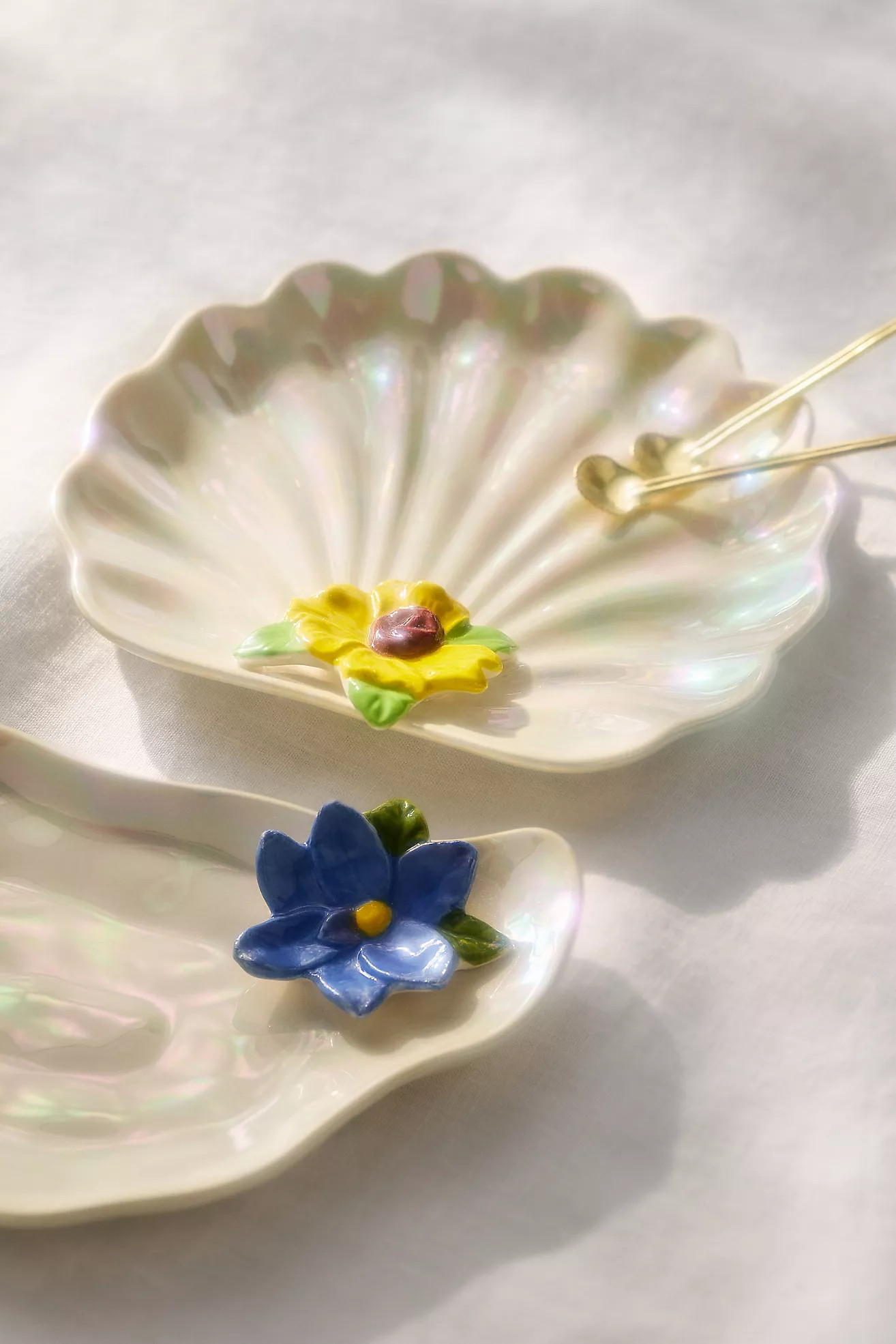 Sirena Stoneware Oyster Canape Plate | Anthropologie (US)