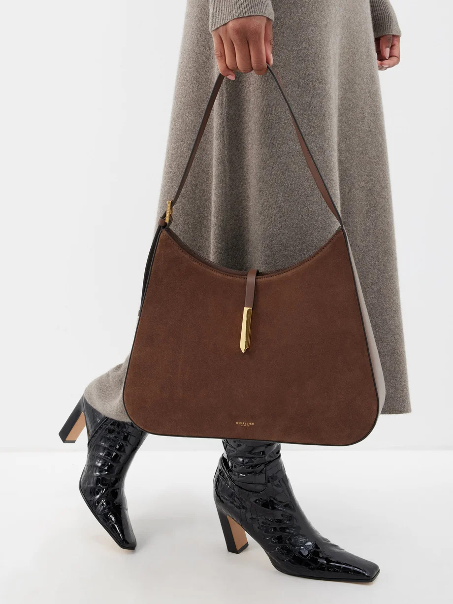 Tokyo midi suede shoulder bag | DeMellier | Matches (US)