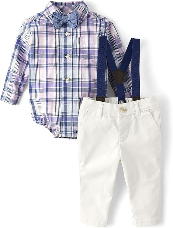 Gymboree baby-boys 2-piece Special Occasion Top and Pant Suspender Set Seasonal       Send to Log... | Amazon (US)