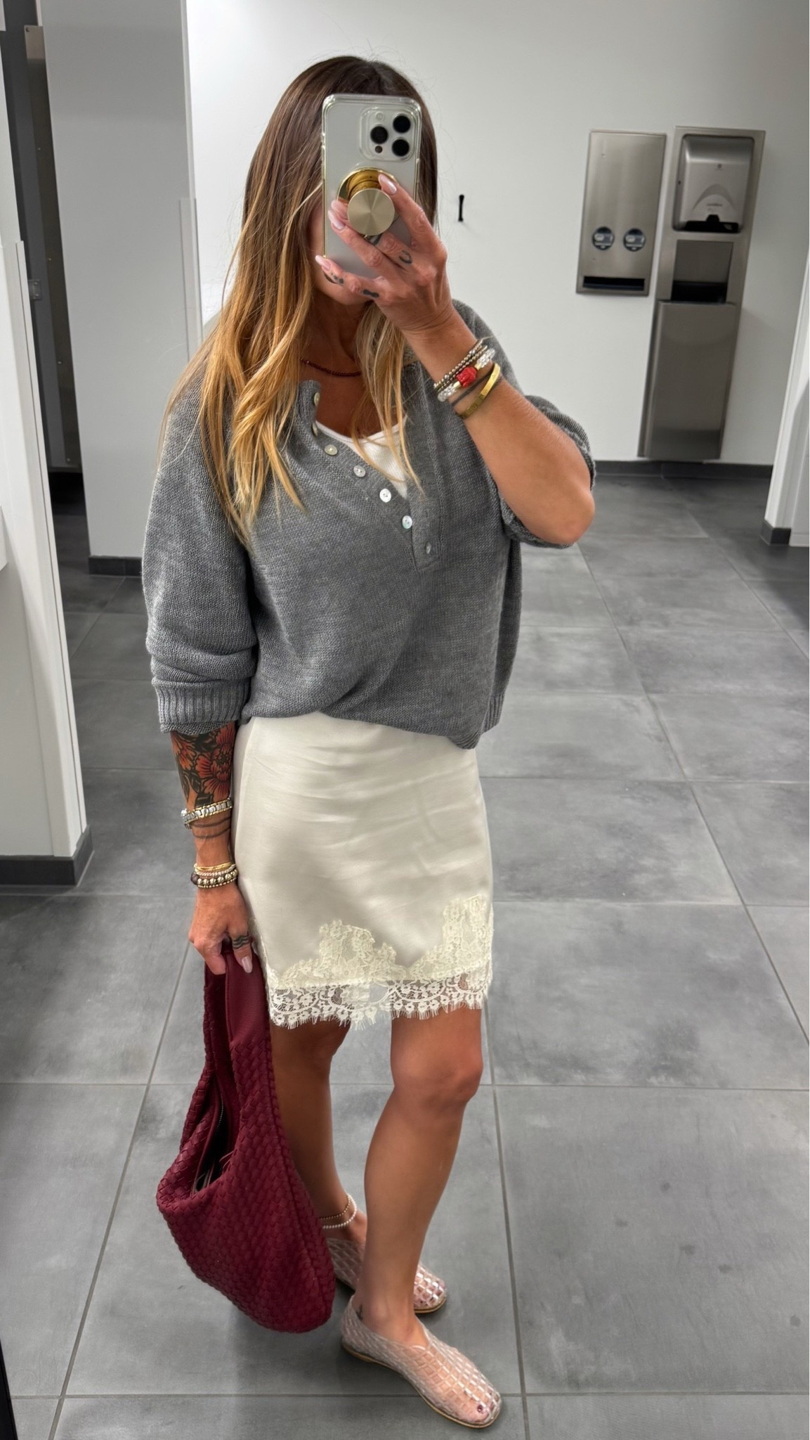 One of those rare office day fits.
Top M
Skirt S

#LTKootd #LTKOver40 #LTKPetite