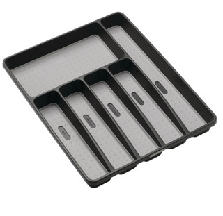 Madesmart Large 6-Compartment Cutlery & Kitchen Utensil Drawer Organizer Tray/Holder, Grey | Canadian Tire