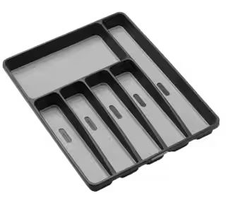 Madesmart Large 6-Compartment Cutlery & Kitchen Utensil Drawer Organizer Tray/Holder, Grey | Canadian Tire
