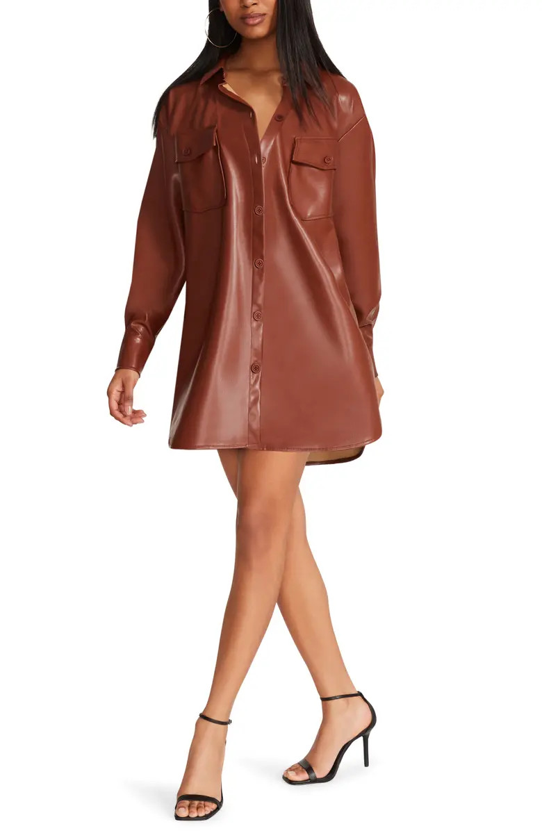 Laid Back Layers Faux Leather Shacket | Nordstrom