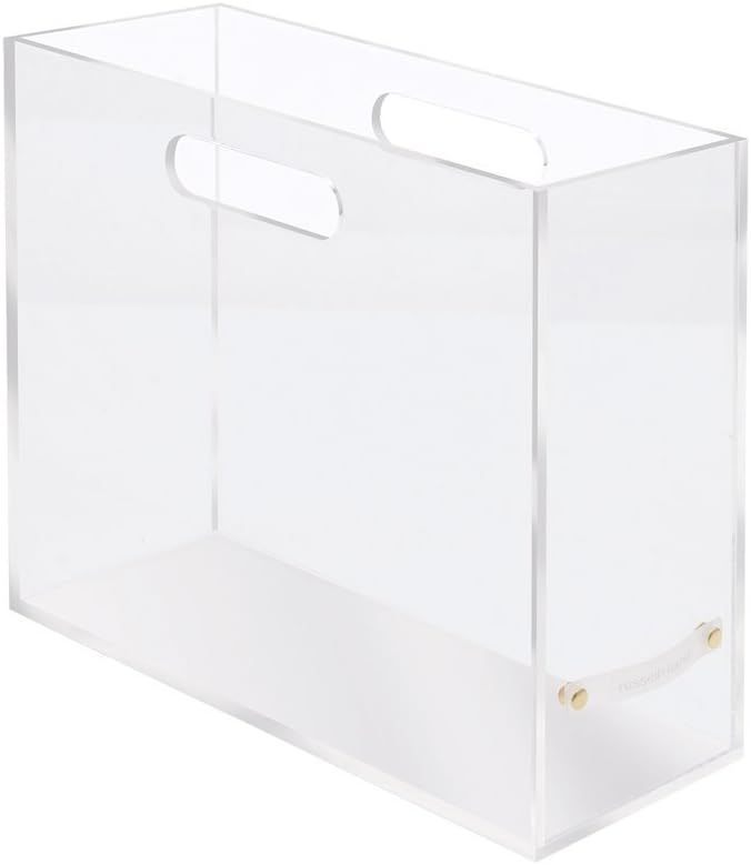 russell+hazel Acrylic File Box Slim, Clear, 4.5” x 12.25” x 10” | Amazon (US)