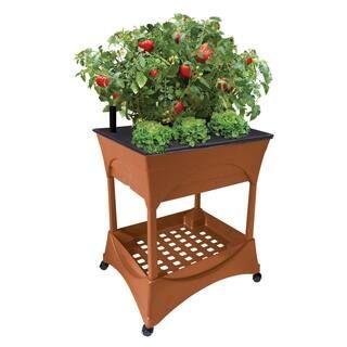 CITY PICKERS Easy Pickers Plastic Raised Garden Bed Garden Grow Box with Stand-2335 - The Home De... | The Home Depot