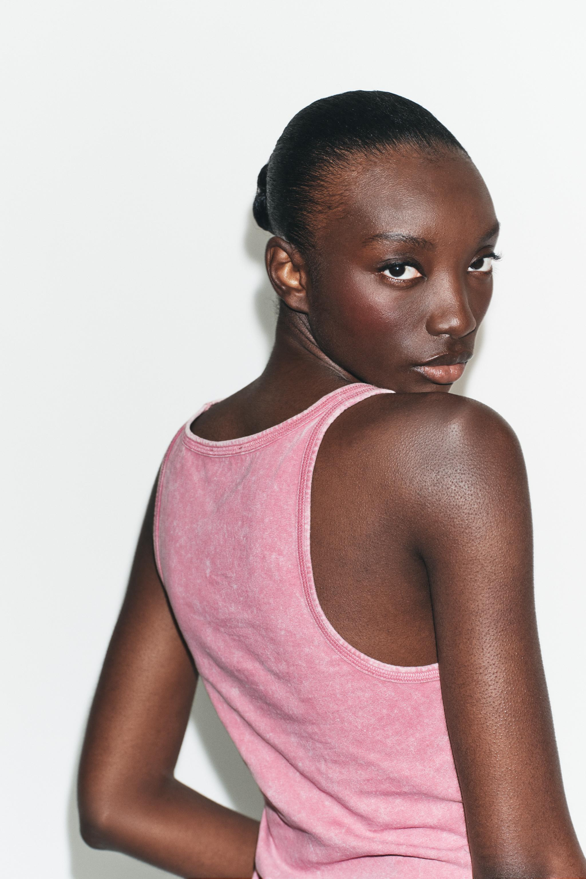 RUSTIC SLEEVELESS T-SHIRT | Zara US